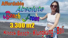 Magnificent Beach Front View 3,300 sqm in Klungkung, Bali