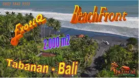 2,000 m2 Beach Front Land Sale in Kerambitan Tabanan