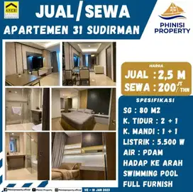 DISEWA Apartmen 31 Sudirman 2 Kamar Tidur Full Furnish