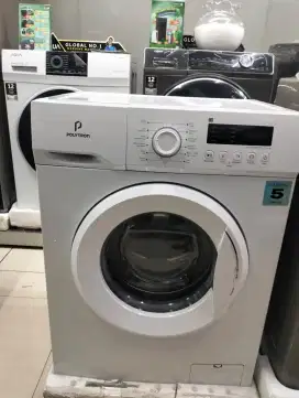 mesin cuci Polytron 7kg warna putih mewah dan cantik.