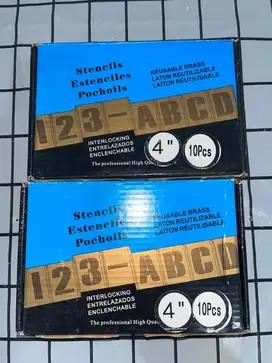 Stencil Brass Number Kuningan (Angka 0~9) 10pcs 4inch