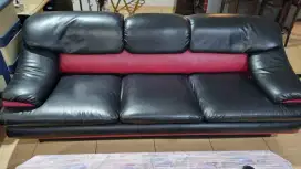 1 set sofa 1, 2, 3 seater plus glass table