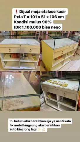 Meja Etalase Kasir