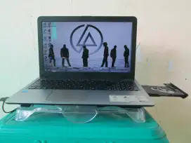 Laptop ASUS Slim + FULLSET DUS + Wide Class + Batre Awet + Silver