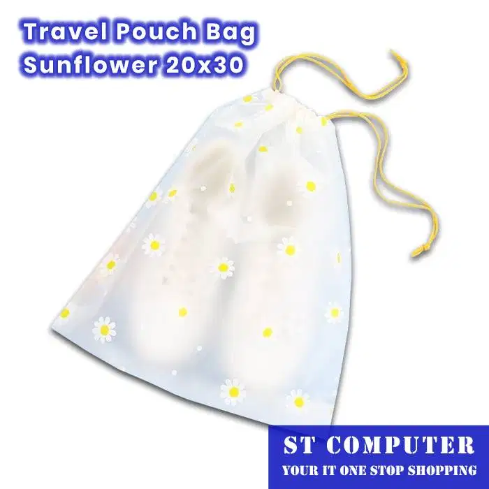 Travel Pouch Bag Sunflower 20x30 Isi 6