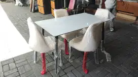 Satu Set Meja Makan Bahan Batu Neolit Murah