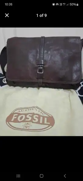 Tas Fossil man rype masanger kanton genuine leather harga net ya