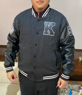 Jaket Varsity (Leather) Lengan kulit Secomd