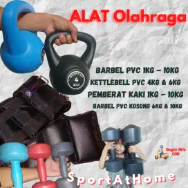 Barbel PVC , KettleBell , Pemberat Kaki 1kg 2kg 3kg 4kg 5kg 6kg 10kg
