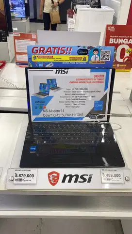 Msi modern intel core i3 8/256gb
