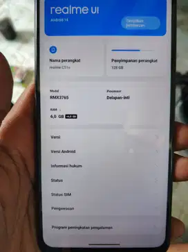 Realme c51 6+6/128GB Second Rasa Baru
