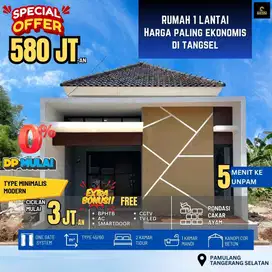 Rumah 1 lantai di pamulang 500 jutaan free biaya