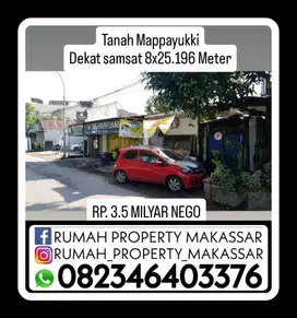 Tanah Mappayukki Dekat samsat 8x25.196 Mete