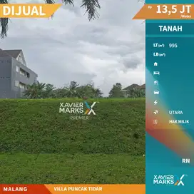 Dijual Tanah Jalan Kembar Utama Villa Puncak Tidar Dekat Elpico Malang