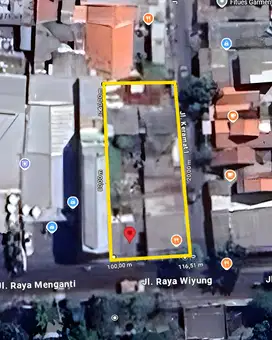 Jual Tanah 0 Jalan Raya Daerah Menganti Wiyung Surabaya Barat