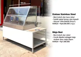 Meja Stainless Eks Resto