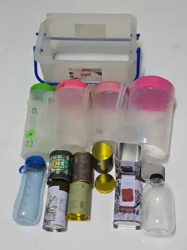 Se paket 12 Tempat Teko Air Botol Minum Kaleng Seng kedap udara