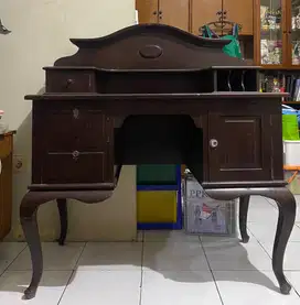 Meja rias kayu jati model vintage kayu jati asli