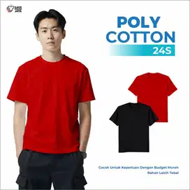 Kaos polos Polycotton 24's