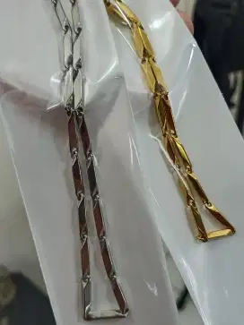 Stainless - titanium kalung padi