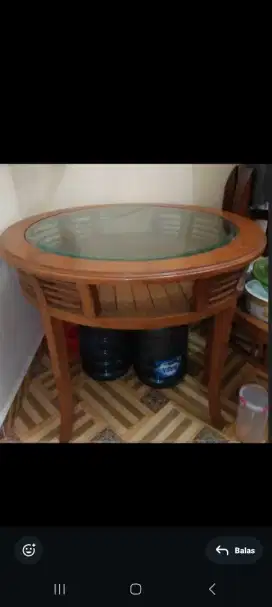 MEJA MAKAN KAYU JATI ASLI KUAT