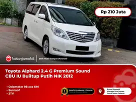 [WARRANTY] Toyota Alphard 2.4 G CBU IU Builtup Putih NIK 2012/2013
