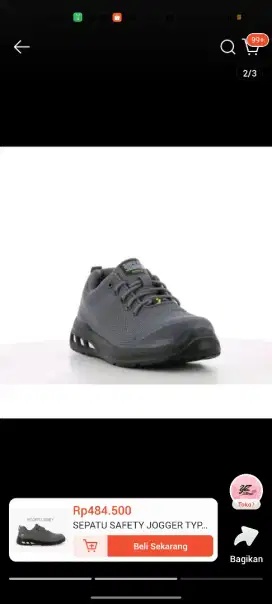 SEPATU SAFETY JOGGER TYPE ECOFITZ LOW SIP SRC Colour GREY