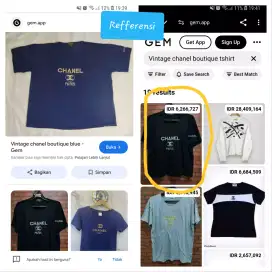 Auth chanel blue tshirt