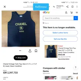Auth chanel tank top