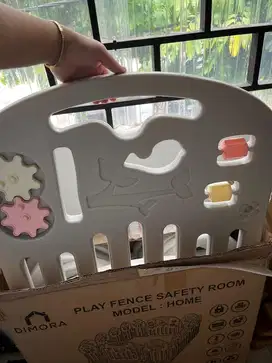 Dimora Home 10+2 White & Gray Play Fence Pagar Pembatas Area Main Anak