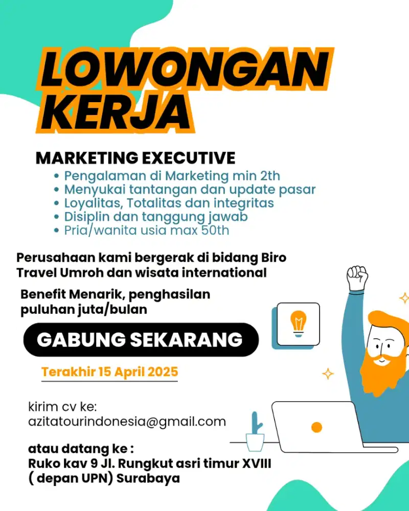 Dibutuhkan Segera : Marketing executive