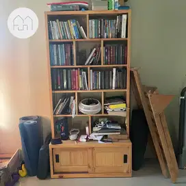 Rak Buku Kayu Solid Jati Belanda