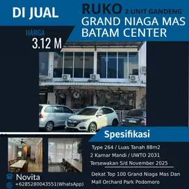 2 Unit Ruko Gandeng 2,5Lantai Komplek GRAND NIAGA MAS Batam Center