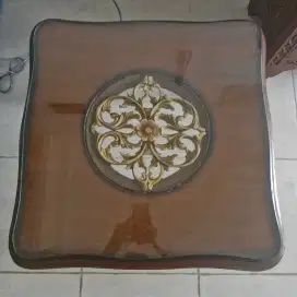 MEJA JATI TATAKAN ATAU DUDUKAN KULKAS 60 X 60 CM SUPER KOKOH ALAS KACA