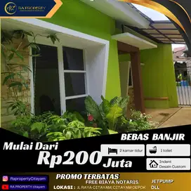 Rumah 2 kamar siap huni dengan desain eksterior mewah hanya 200 jutaan