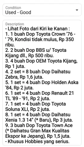 Dop2 Mobil, Antik & Langka.
