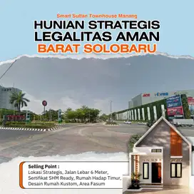 RUMAH SCANDINAVIAN DI DEKAT SOLO BARU DAN KOTA SOLO SHM