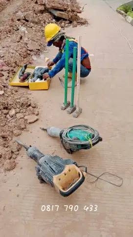 Mesin bobok beton, Jack hammer, drill