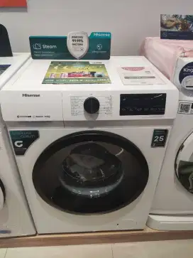 MESIN CUCI HISENSE FRONT LOADING 8.5KG