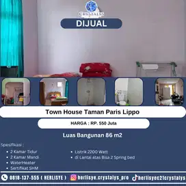 Dijual Rumah Murah di Lippo Karawaci (TownHouse), Taman Paris
