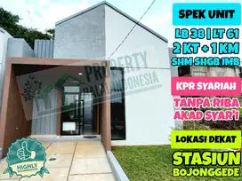 Jual Rumah Modern Bojonggede SHM IMB Dekat Stasiun Bojonggede