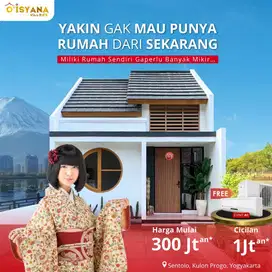 Rumah di Jogja Barat Ala Jepang 300 Jutaan Dekat Brimob Sentolo