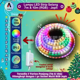 Lampu LED Strip Selang RGB Jepit - 7m