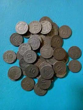Uang koin Indonesia lawas, kuno, lama 10 rupiah tahun 1971