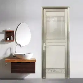 Pintu kamar mandi satu set pintu aluminium tebal