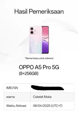 OPPO A5 PRO 5G RAM 8/256 GB