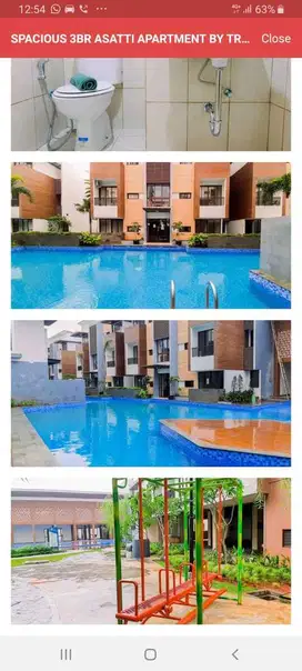 Apartemen Siap Huni Tower Loft Akses Pool Assaty Vanya Park BSD City