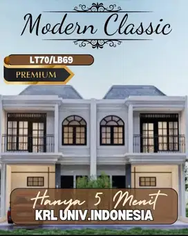 Desain rumah modern eropa ekslusif - 2 menit Mako Brimob Depok