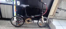 Sepeda Lipat POLICE TEXAS 911 REPAINT BLACK METALIC