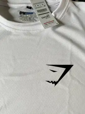 Kaos dryfit gymshark gym fitness lari run futsal voli olahraga